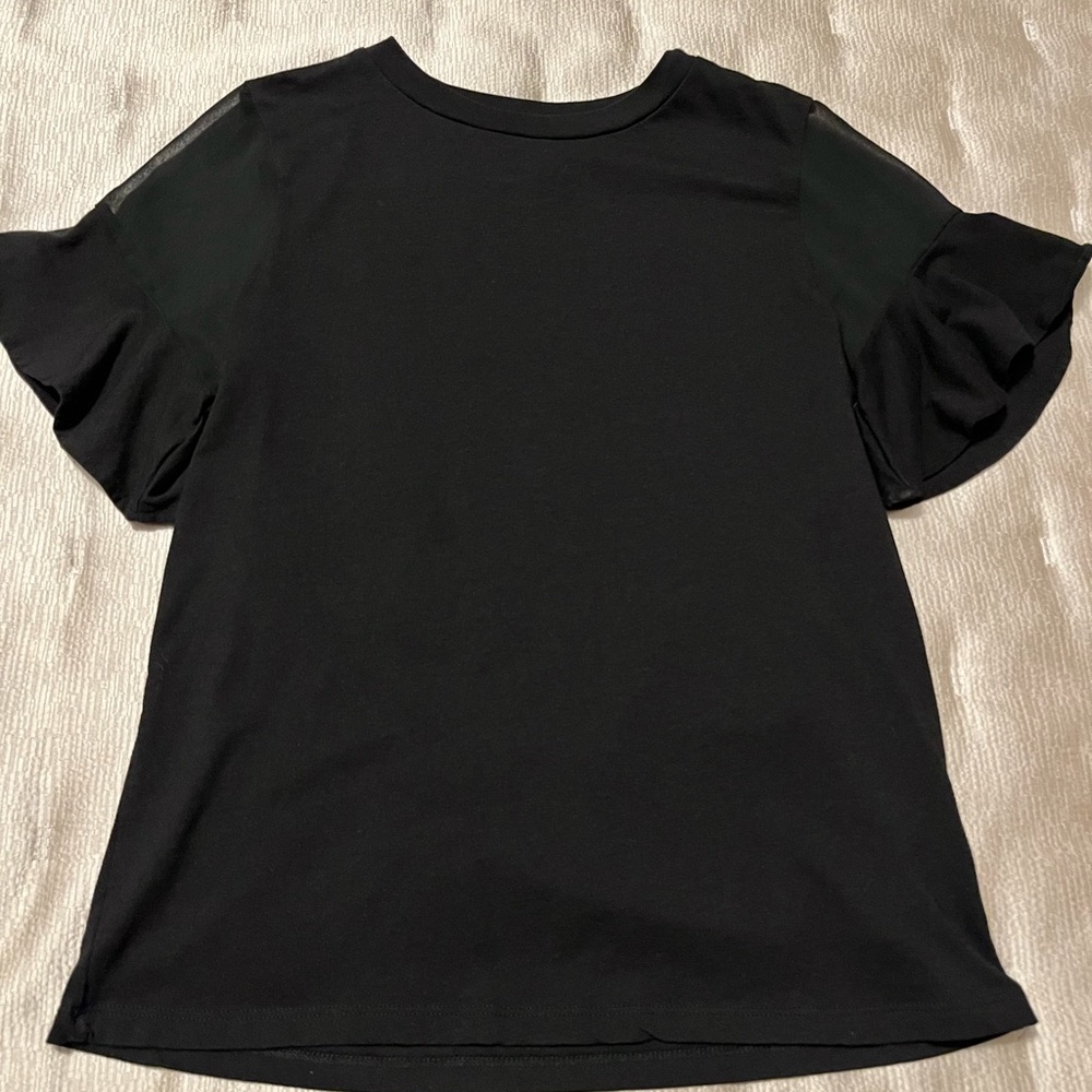 Top shop bell sleeve in black size 6